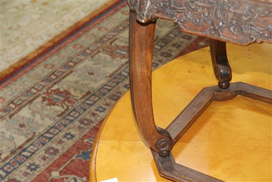 A Chinese hardwood stand, W.39cm